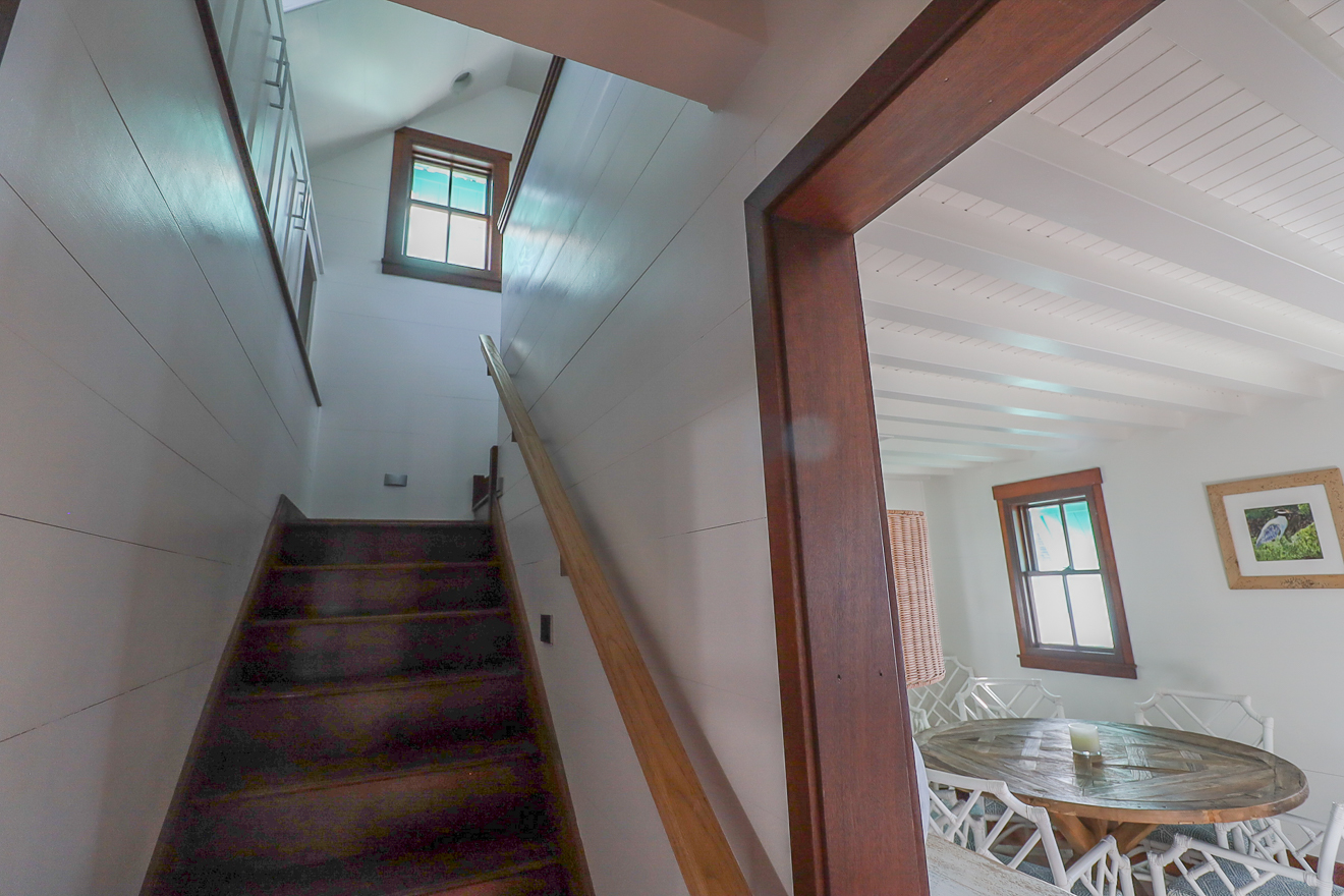Staircase in Cottage One leading to the loft bedroom